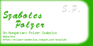 szabolcs polzer business card
